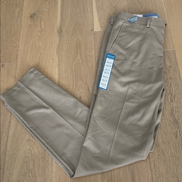 Haggar Men's Straight Fit Khaki Chinos Dress Pants 32W x 34L - NWT - Picture 3 of 9